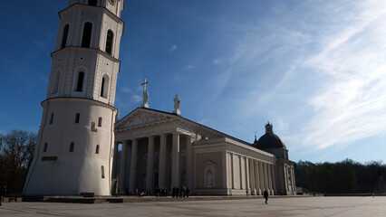 Vilnius, Lithuania. The Cathedral Basilica of St Stanislaus and St Ladislaus of Vilnius (also known as Vilnius Cathedral)