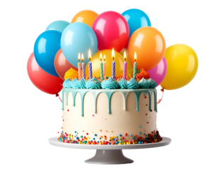 birthday cake with candles