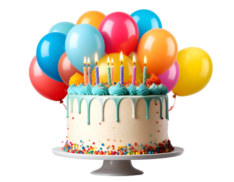 birthday cake with candles