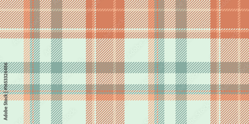 Poster soft tartan pattern featuring gentle coral teal tones. great for backgrounds, apparel design or addi