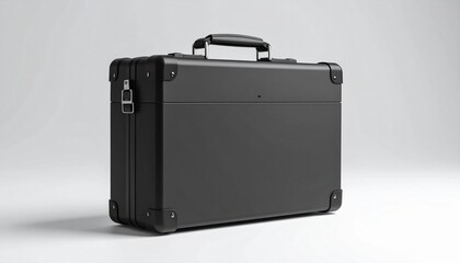 black suitcase isolated on white