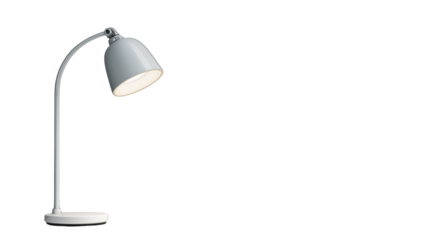 Office desk lamp, modern minimalist design, isolated on transparent background