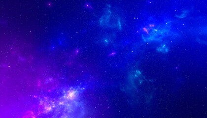 Abstract cosmic nebula with vibrant purple and blue hues, depicting interstellar gas and dust