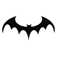 Silhouette of a Bat: A sleek, minimalist silhouette of a bat, perfectly poised in mid-flight, offering a timeless symbol of mystery, darkness, and the enchanting realm of the night.