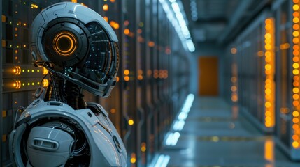AI maintenance robots in eco data center