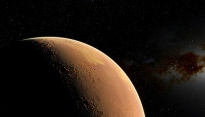 Mars, a celestial orb in space