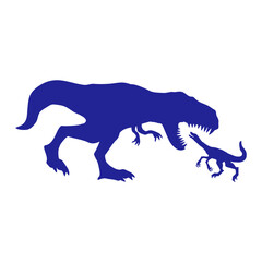 T-Rex 2 Raptor Velociraptor Tyrannosaurus Rex Attacking Fighting Duel