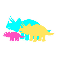 Triceratops Family Child Mom Dad Father Mother 2 Horns Dino Love Couple