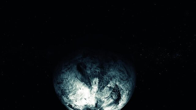 Detailed 3d Haumea Fictional Against Starry Sky Galaxy Space