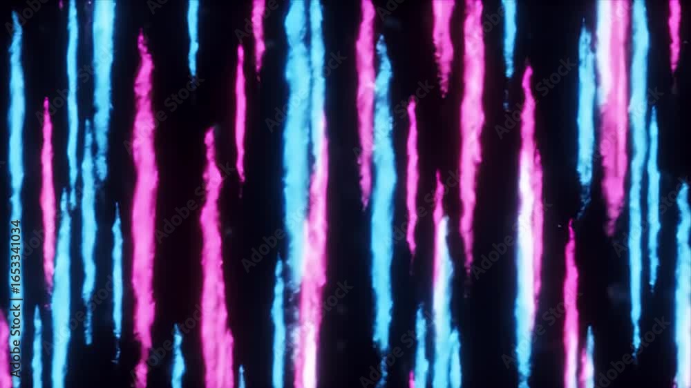 Poster abstract background of neon light trails. bright blue and pink lines on a dark backdrop create a mod
