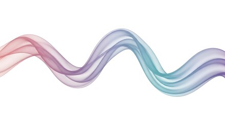 Minimal Flowing Ribbon Vector – Smooth Pastel Gradient with Rhythmic Motion