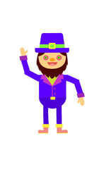 set of funny cartoon policeman