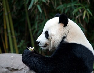 Obraz premium Panda eating bamboo (1)