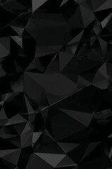Obraz premium A modern abstract dark background with layered 3D cut-out geometric shapes, matte black overlapping patterns, futuristic design with depth and shadow, minimal luxury aesthetic, abstract carved grid