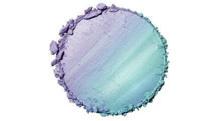 Round colourful powder makeup swatch png isolated on transparent background