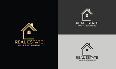 Real estate logo realtor logo property logo design vector template