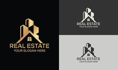 Real estate logo realtor logo property logo design vector template