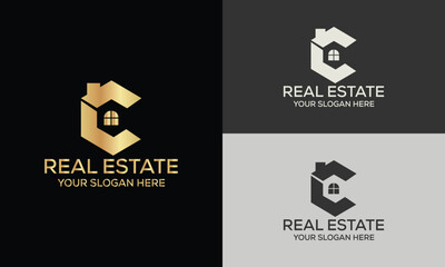 Real estate logo realtor logo property logo design vector template