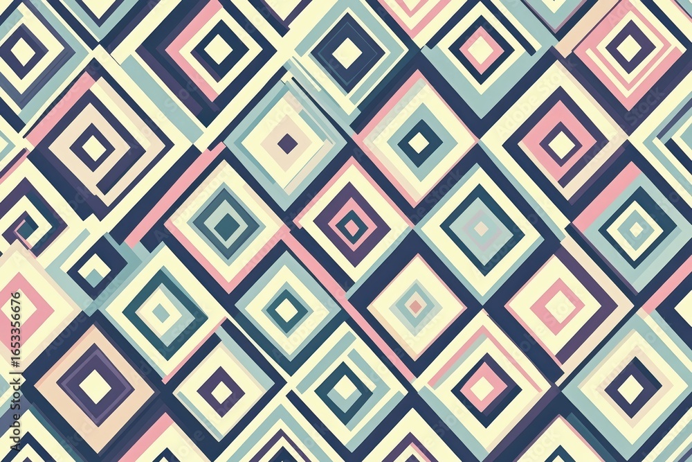 Poster pastel colored geometric patterns create a vibrant and modern visual experience in design