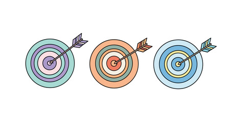 Target arrows illustration success business aims
