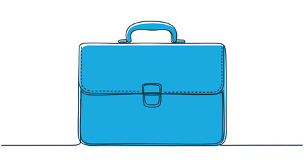 Blue briefcase business professional work style
