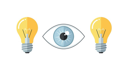Eye vision light bulb idea creative inspiration