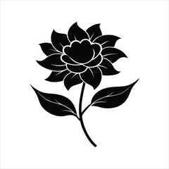 Obraz premium Floral Silhouette Vector Design for Elegant Projects