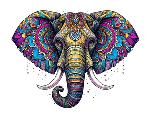 Obraz premium Ornate Elephant Head
