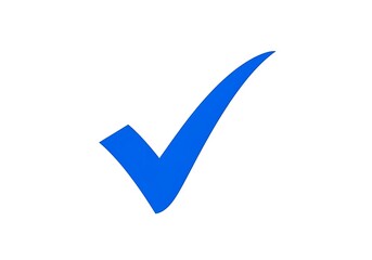 Blue check mark symbol affirmation confirmation icon