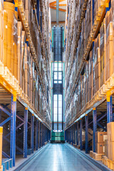 Logistik, Lagerhalle, Regelsystem, Schmalgang 