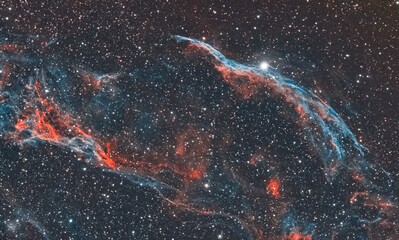 NGC 6960 (Cirrusnebel) Bicolor - echtes Bild, keine KI!