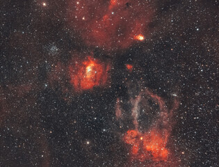 NGC 7635 (Bubble Nebel) Bicolor - echtes Bild, keine KI
