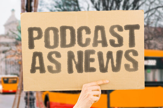 Podcast as News" news channels, blending on-demand audio with timely updates. TECHNOLOGY. MEDIA. TREND. INFORMATION. BROADCAST. CULTURE. SOCIAL - Powered by Adobe