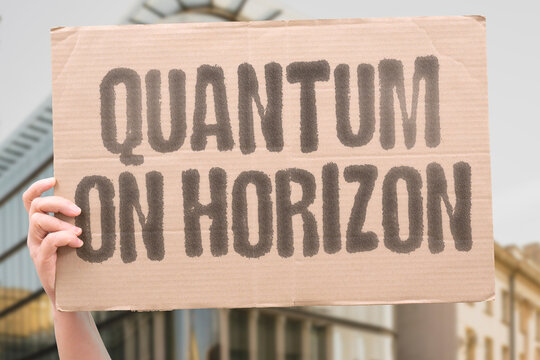 &ldquo;Quantum On Horizon" &mdash; Forecasts cutting-edge tech coming soon.&rdquo; FUTURISM. INNOVATION. SCIENCE. TRENDS. BREAKTHROUGH. VISION. PREDICTIONS