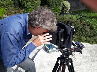 Practicing analogue photography with a large format camera