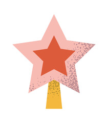 Christmas star ornament geometric shaped