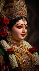 Durga Mata Smiling Portrait With Soft Light