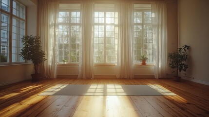 Obraz premium Sun-drenched studio with natural light