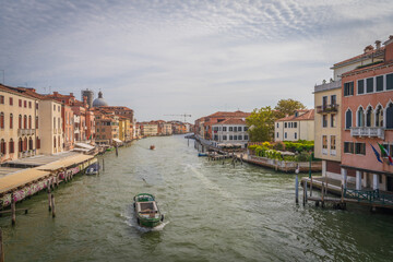 Grand Canal and San Simeone Piccolo Venice Italy