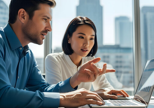 Modern business teamwork in office with realistic details