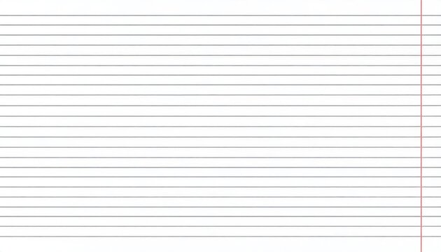 Blank lined paper sheet, ready for writing or drawing