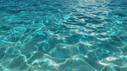 Obraz premium ultra-detailed top-down texture of a tropical blue lagoon, crystal-clear shallow water 