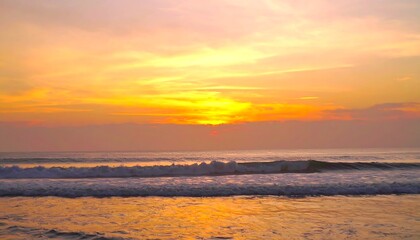 Obraz premium Blurry sunset over the ocean