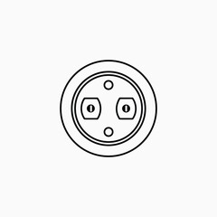 Electrical Outlet Icon Outline electricity power