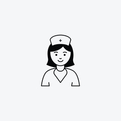 Nurse icon with medical cross healthcare doctor