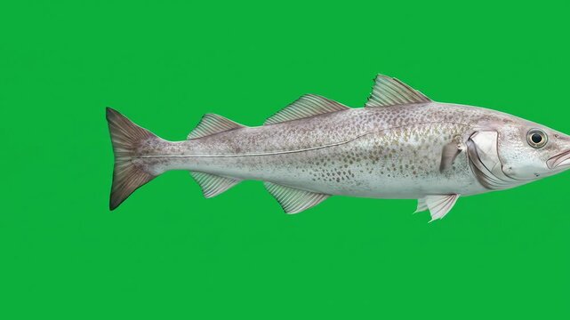 Side view of a codfish