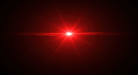 Red Optical Flare in Darkness: The bright red optical flare emits a powerful glow against the deep black, it evokes a sense of futuristic aesthetic and strong visual impact. 
