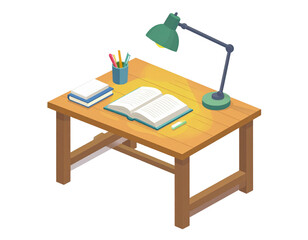 office desk with a table