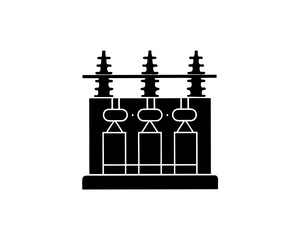 Obraz premium creative details electric substation icon Vector Illustration