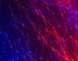 Fototapeta premium Abstract network of vibrant lines and points